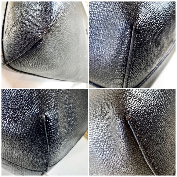 Fendi Textured Leather Logo Shopping Tote & Detachable Pouch - Picture 7 of 16